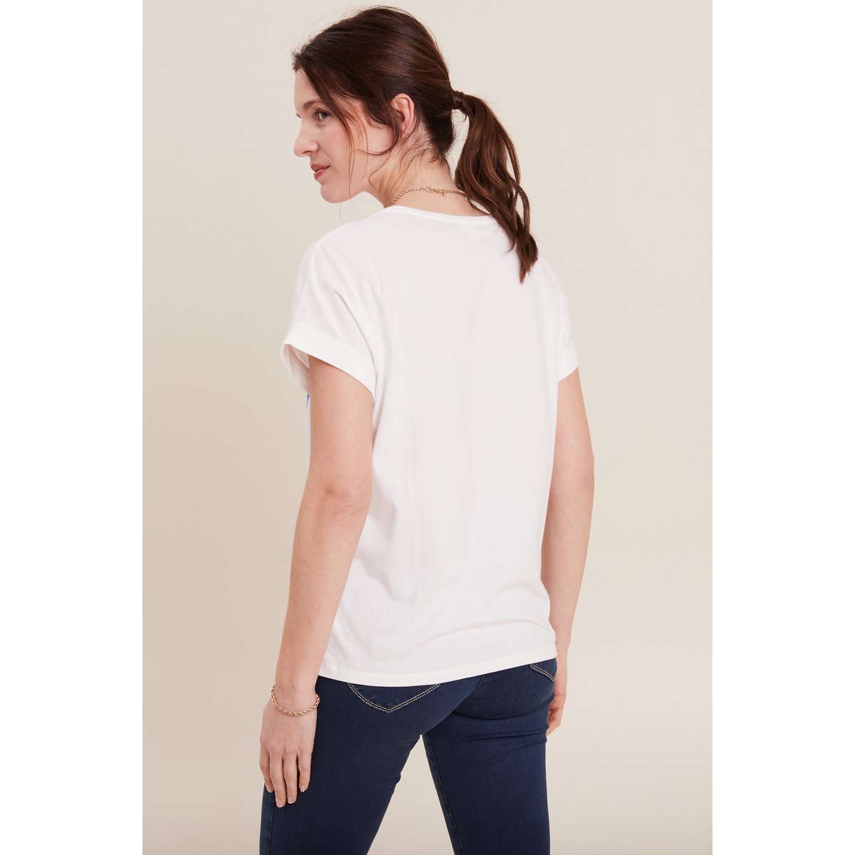 T-shirt manches courtes ecru, BREAL