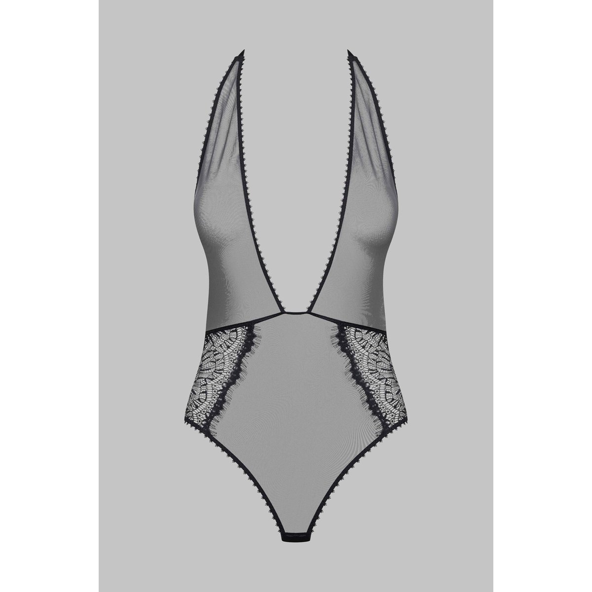 Body string ACCROCHE CŒUR noir, MAISON CLOSE