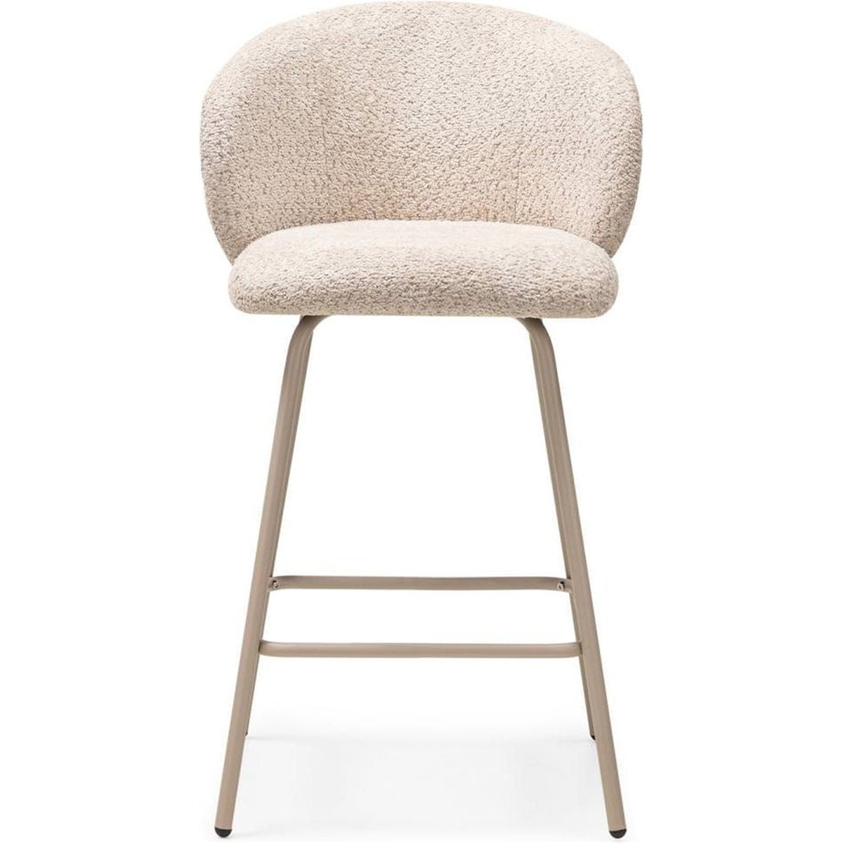 Tabouret de bar tissu collection LUEUR beige ton sur ton, RECOLLECTION