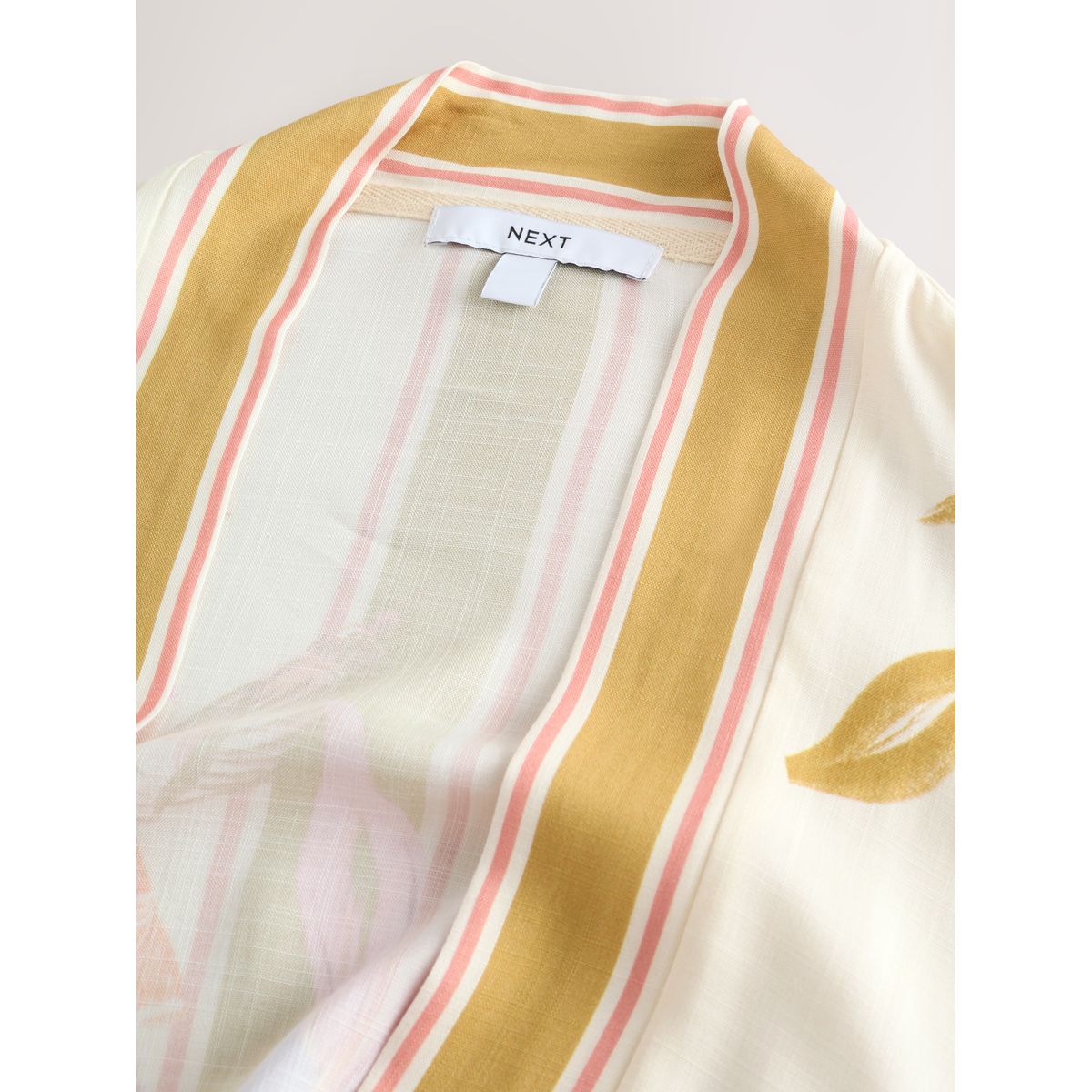 Kimono long écru/blanc floral, NEXT