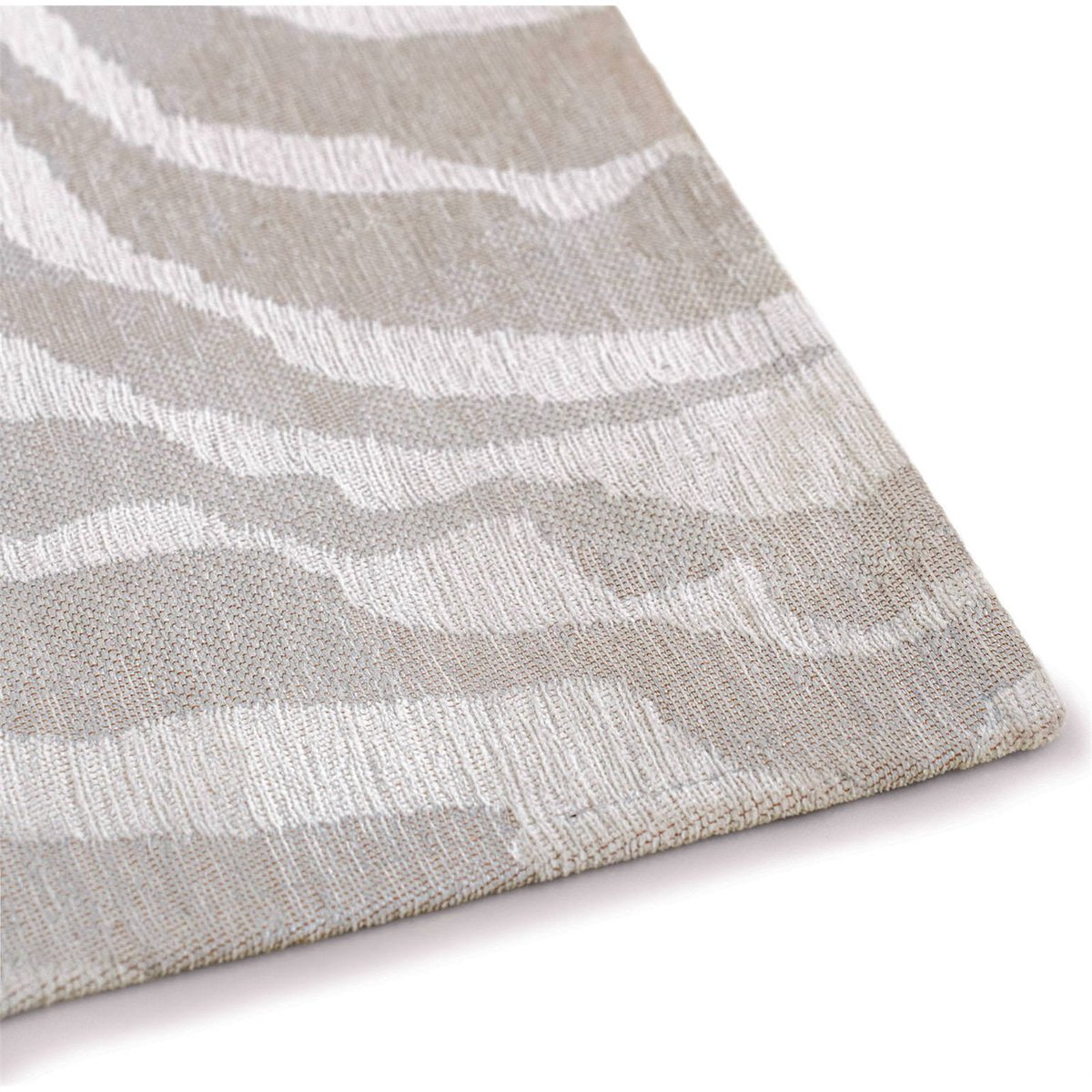Tapis rectangulaire jacquard, SAVANNAH gris clair et blanc cassé, RECOLLECTION