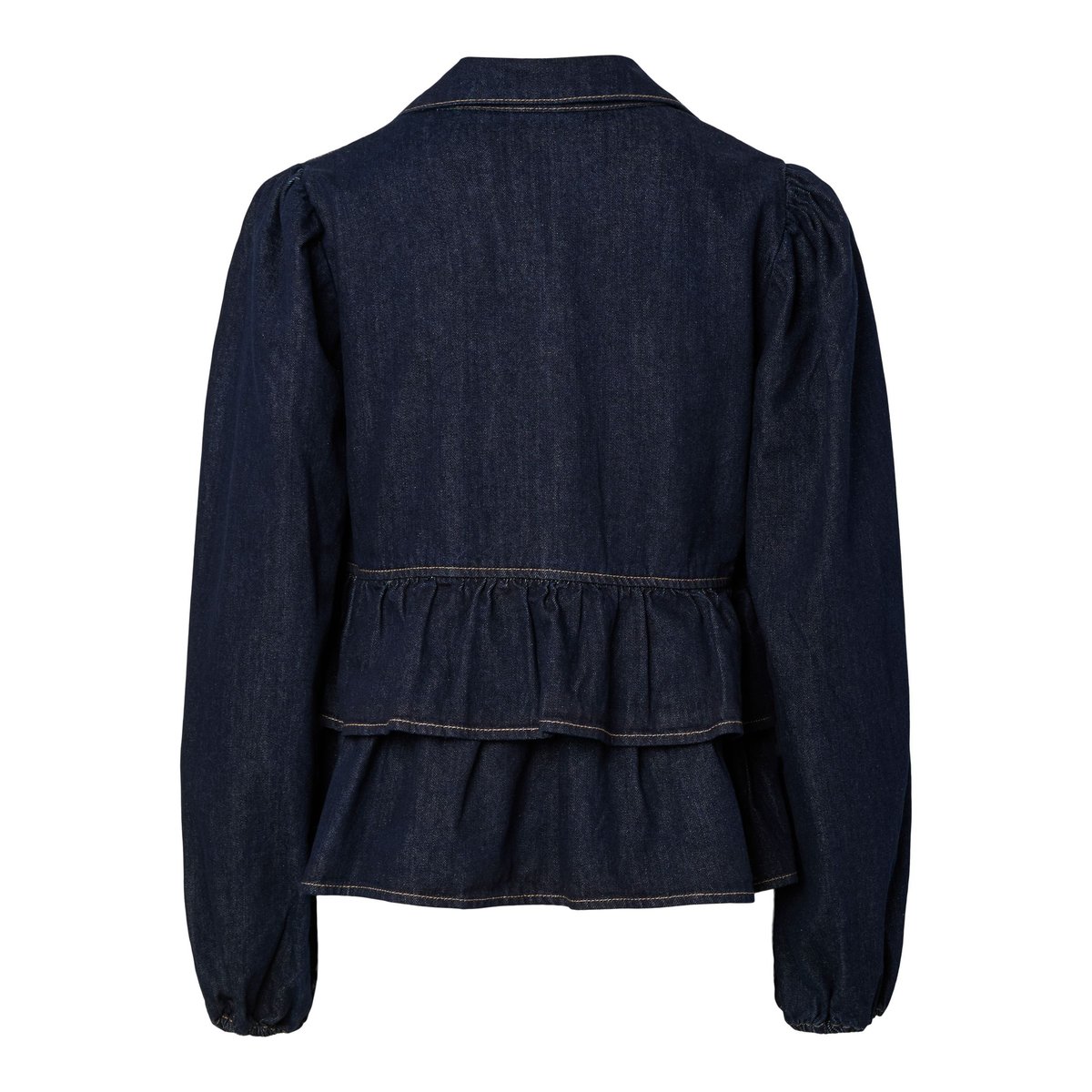Top dark blue denim, YAS
