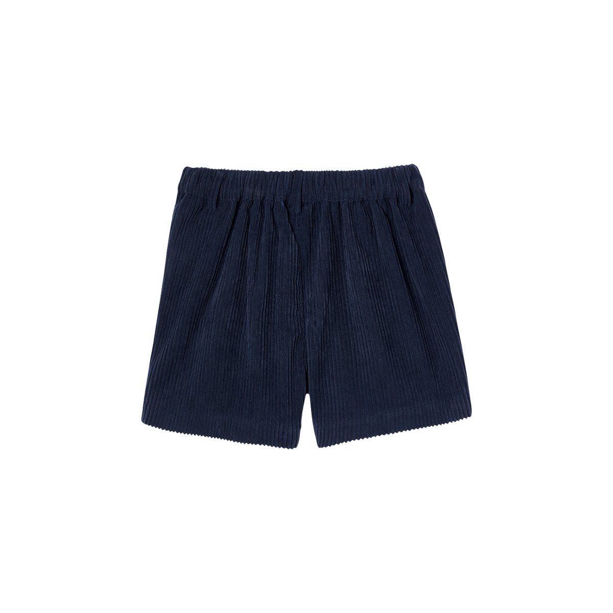 Short velours poches festonnées marine, VERTBAUDET