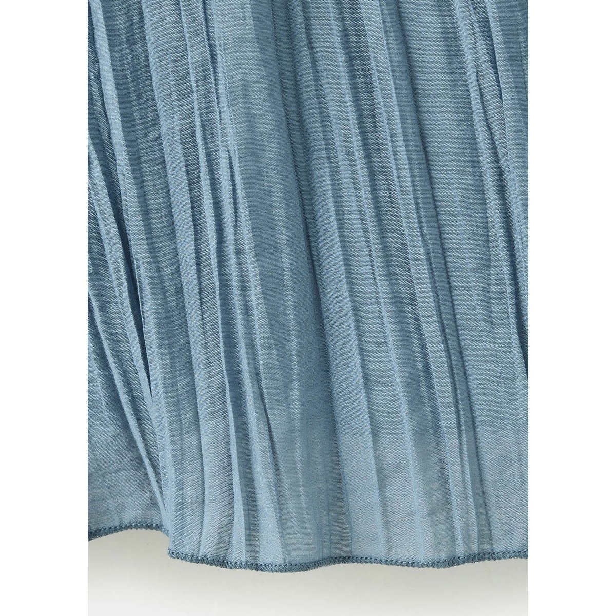 Blouse plissée volants bleu ciel, MANGO TEEN