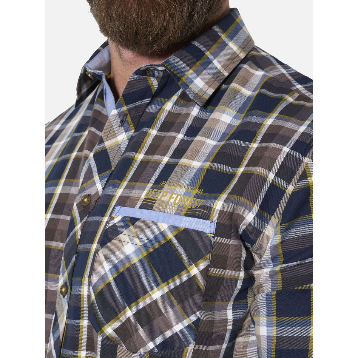 Chemise HALGRIM marron à carreaux, JAN VANDERSTORM