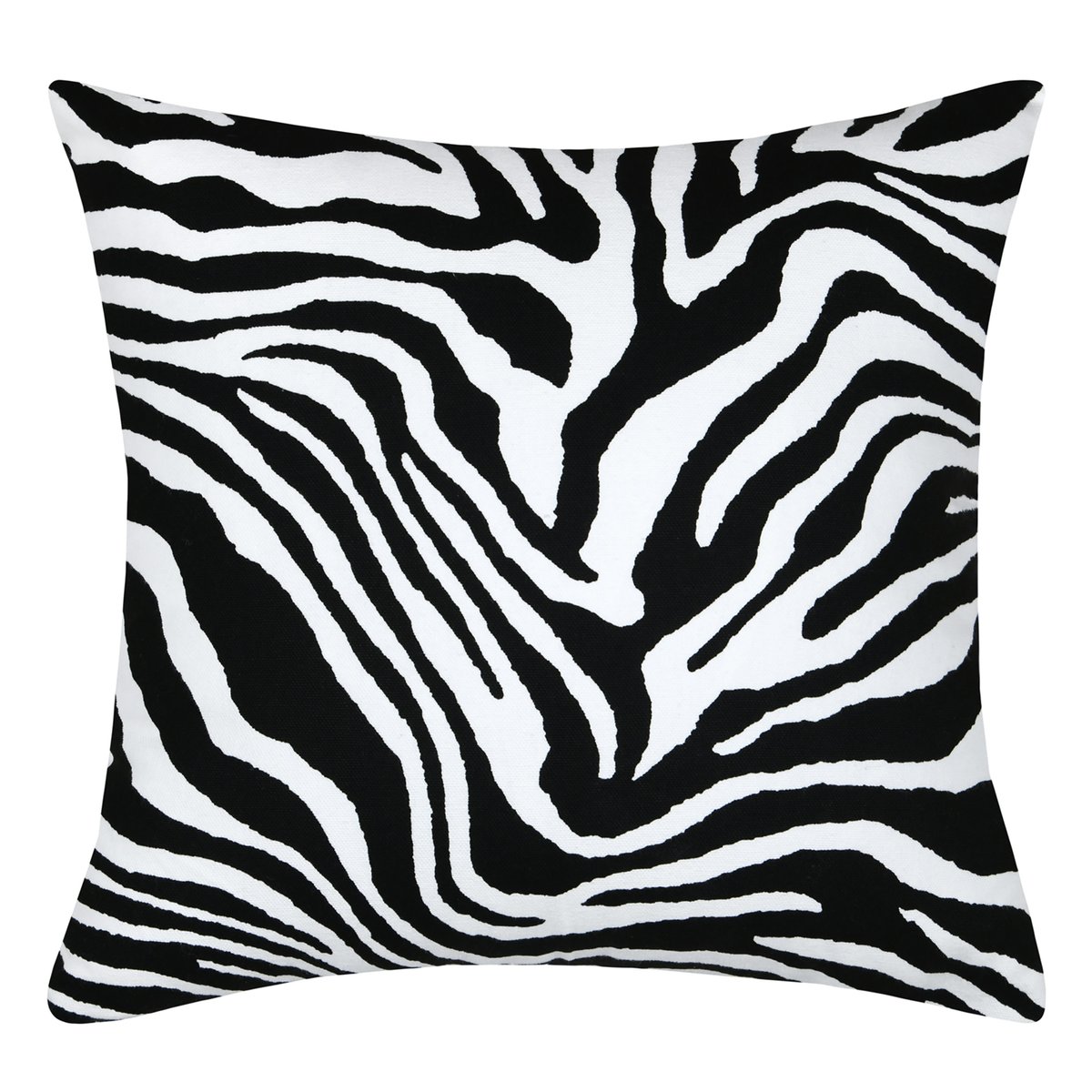 Housse de coussin imprimée motif zébré noir, LOVELY CASA