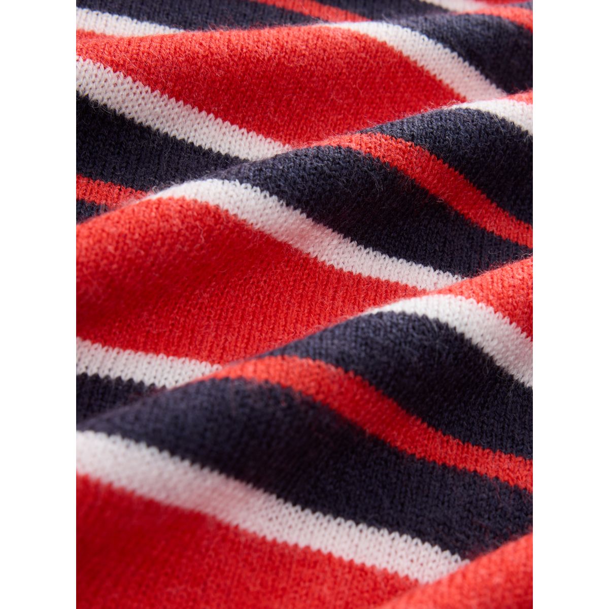 Haut en maille manches longues/superposition rouge/bleu marine rayé, NEXT