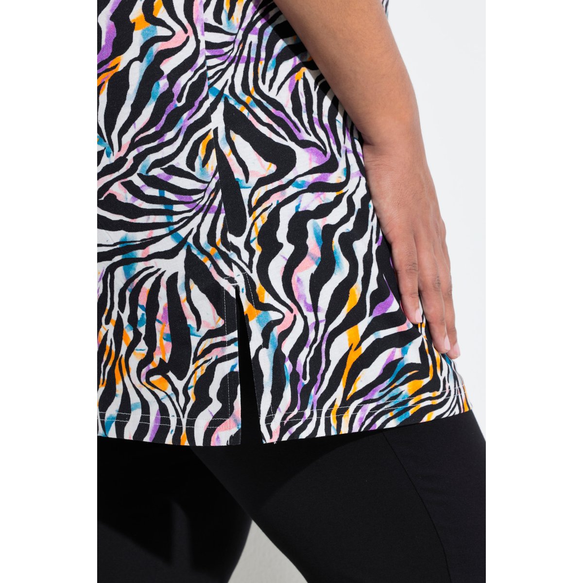 T-shirt motif animal noir, ULLA POPKEN