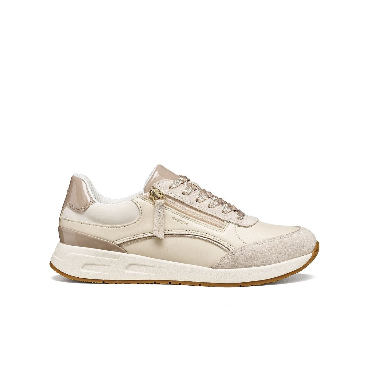 Zapatillas deportivas transpirables con cremallera, BULMYA beige , GEOX
