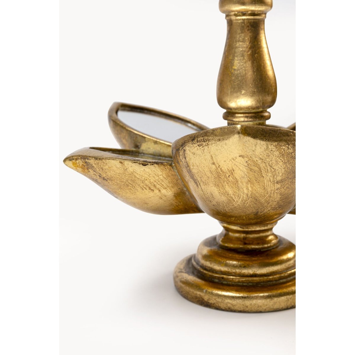 Bougeoir fleur dorée 21cm or, KARE DESIGN