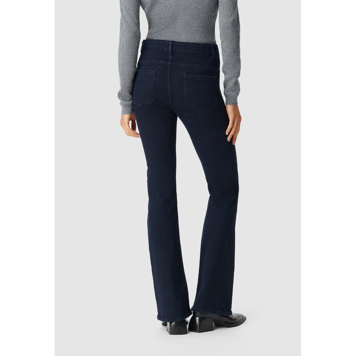 Jean flare taille haute JODIE bleu marine, IKKS