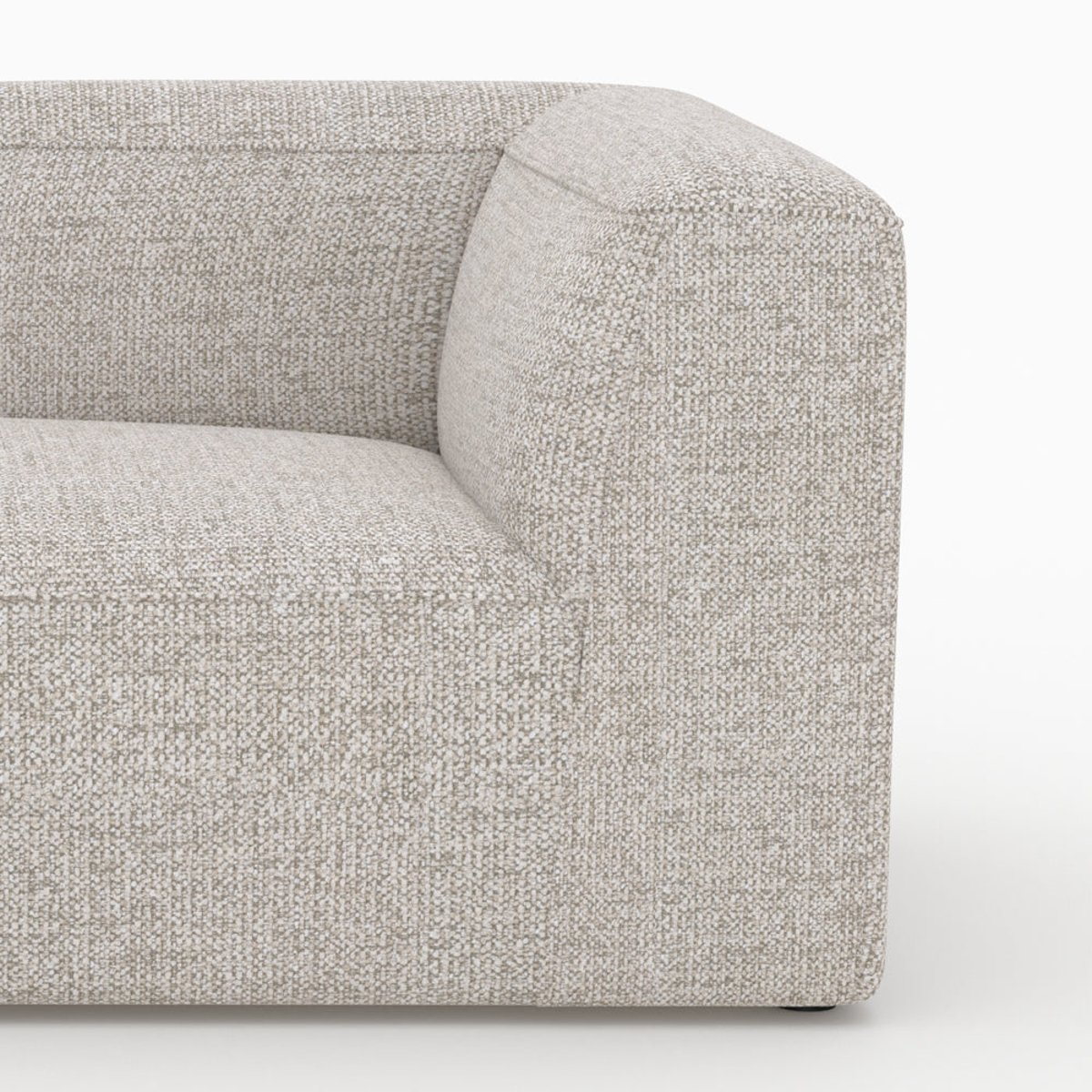 Méridienne d'angle à gauche pour canapé modulable en tissu - HESTIA beige, MAISON PAVANE
