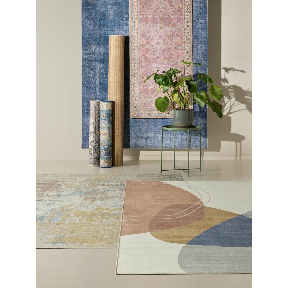 Tapis de couloir lavable LAURY bleu, BENUTA 