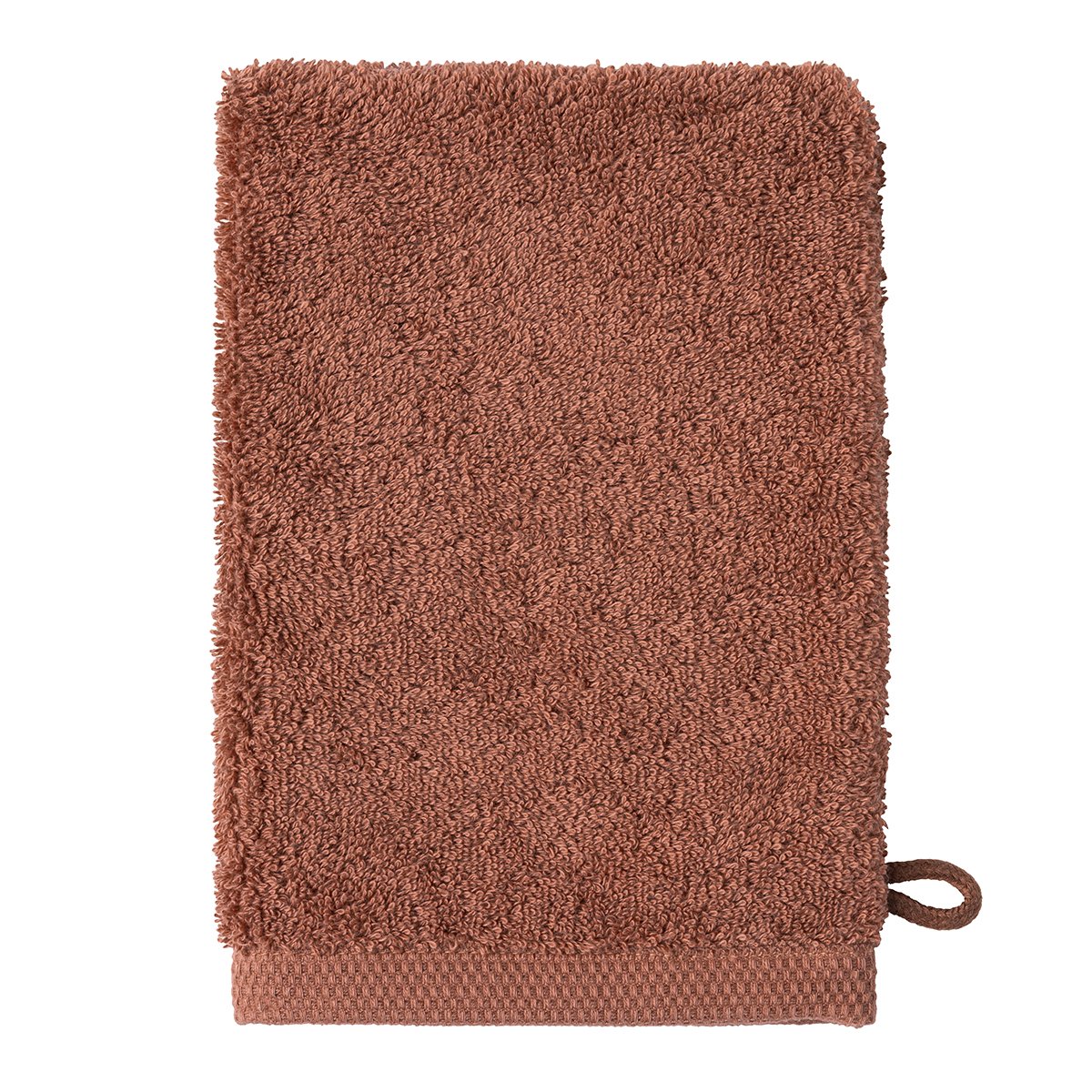 Gant de toilette uni en coton biologique, 650gr/m², ESSENTIEL rouge cosmos, ALEXANDRE TURPAULT