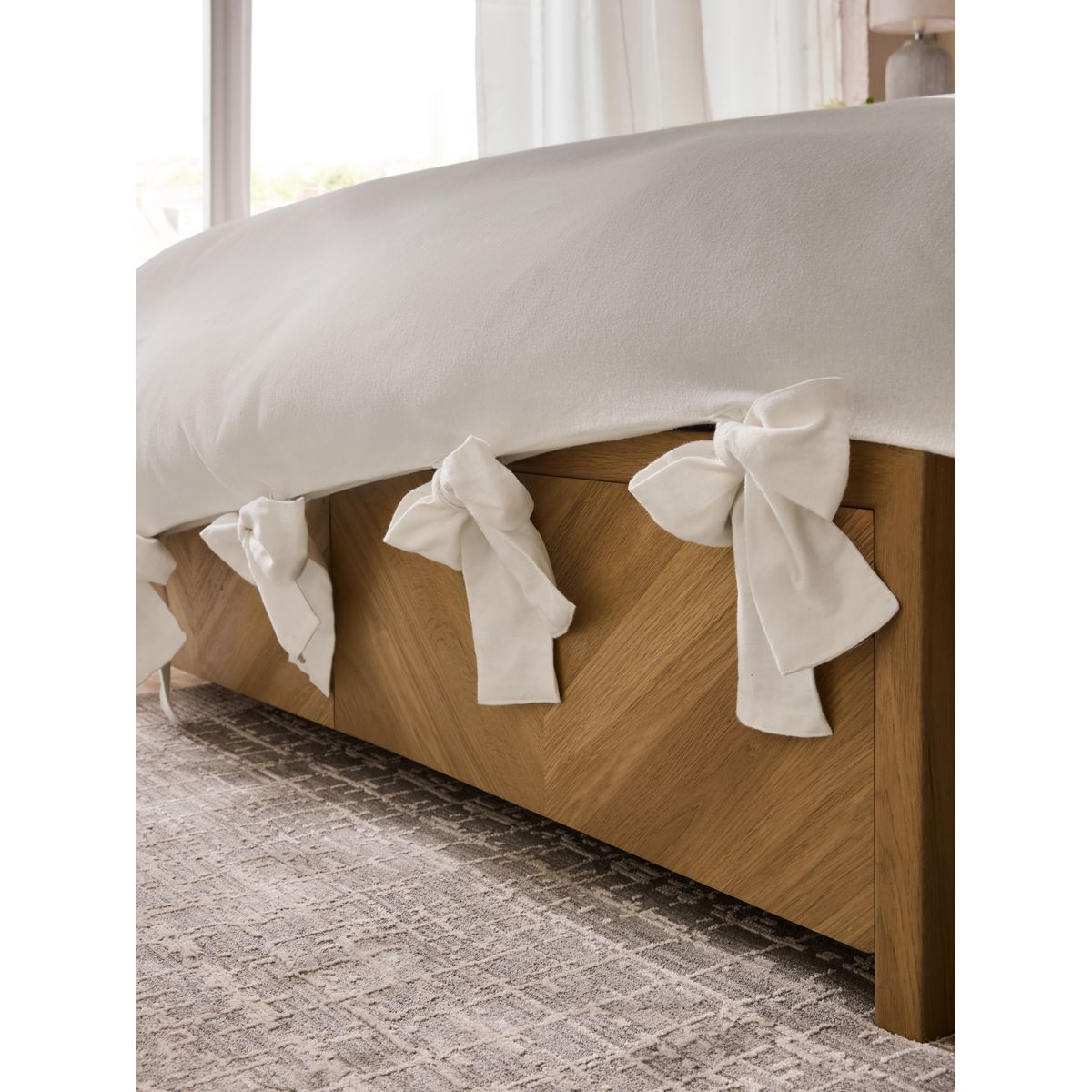 Housse de couette et taie d'oreiller en coton blanc, NEXT