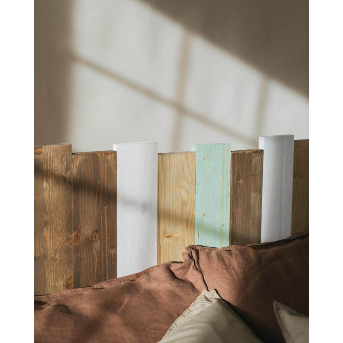Tête de lit sapin massif multicolore 160 cm - DAKARI couleur unique, HANNUN