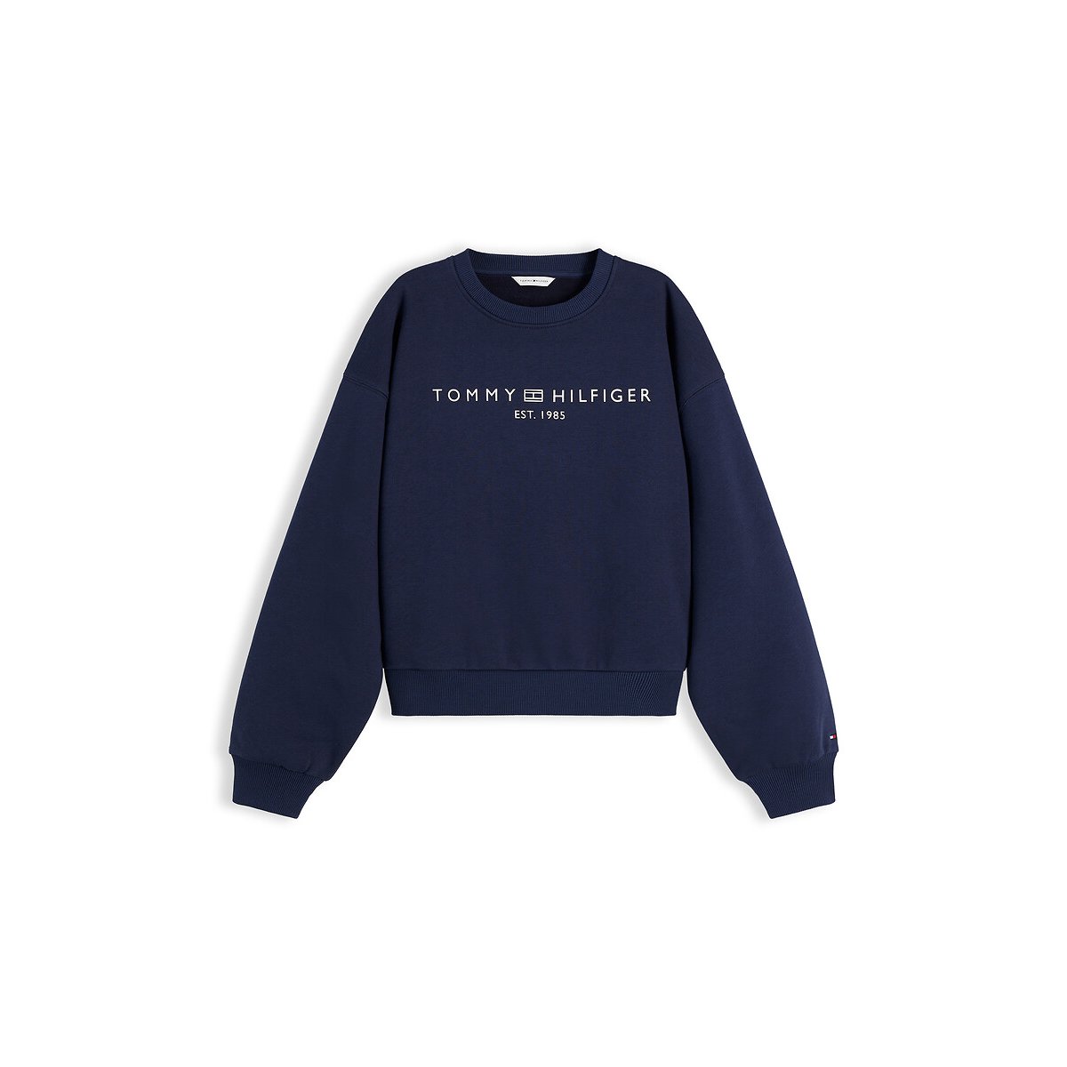 Sweat col rond avec logo marine, TOMMY HILFIGER
