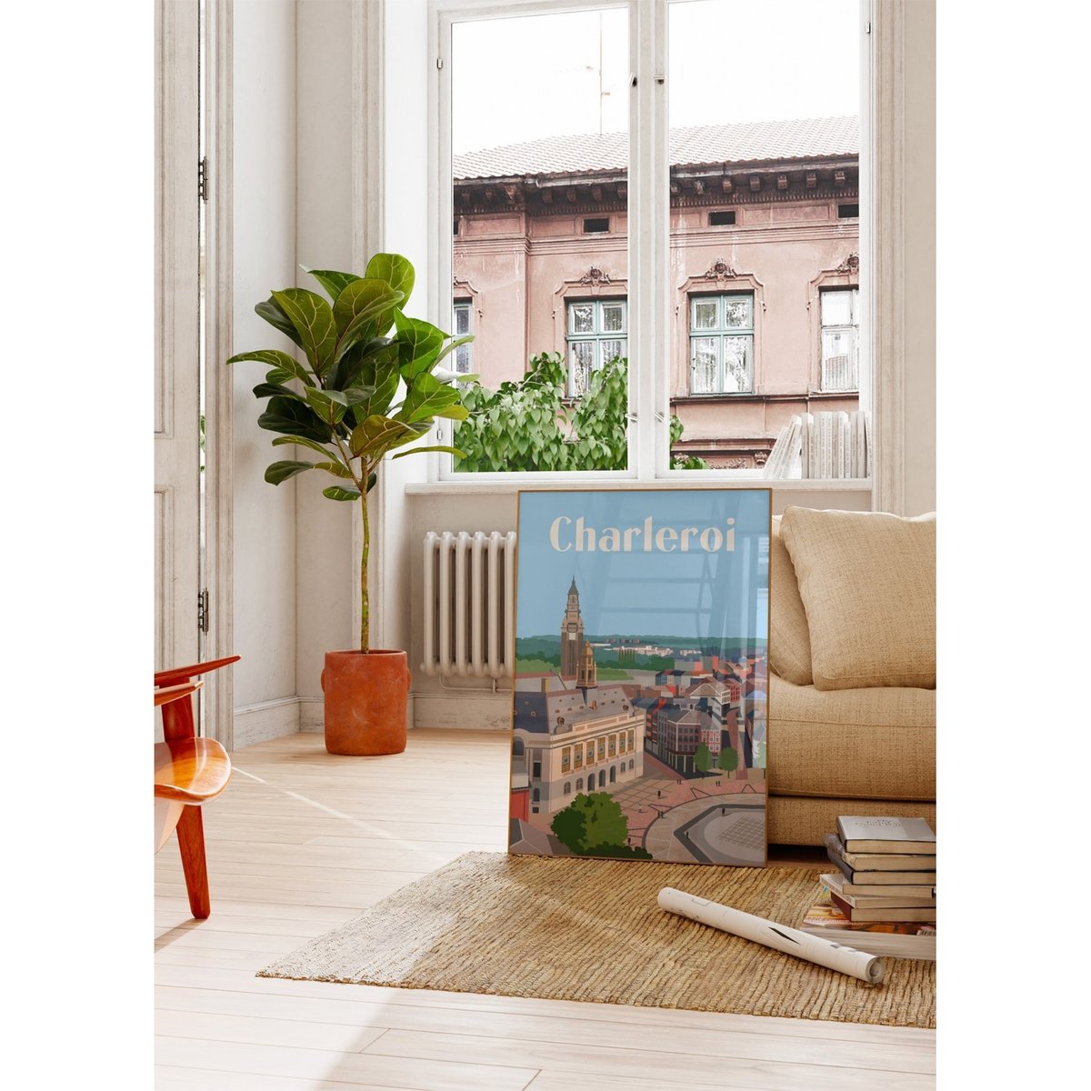 Affiche ville Charleroi blanc, L'AFFICHERIE