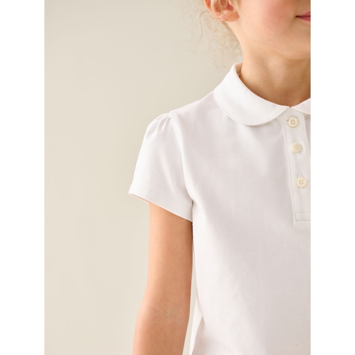 Haut d’école en coton stretch, lot de 2 blanc, NEXT