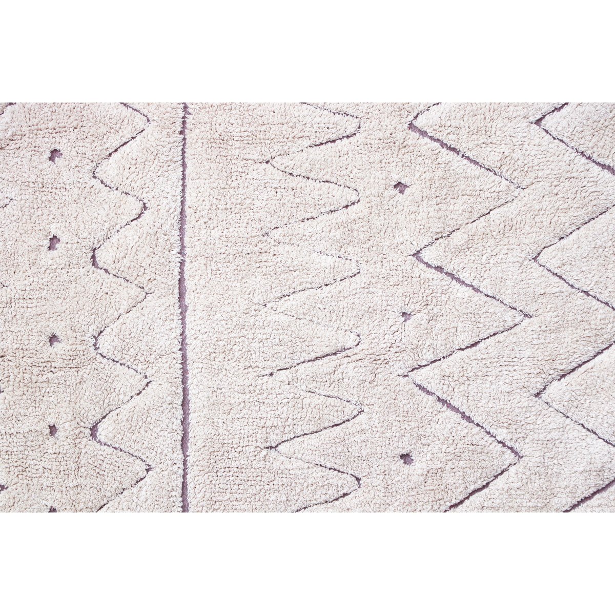 Tapis recyclé rectangulaire en coton azteca  RECYCLÉ naturel, LORENA CANALS