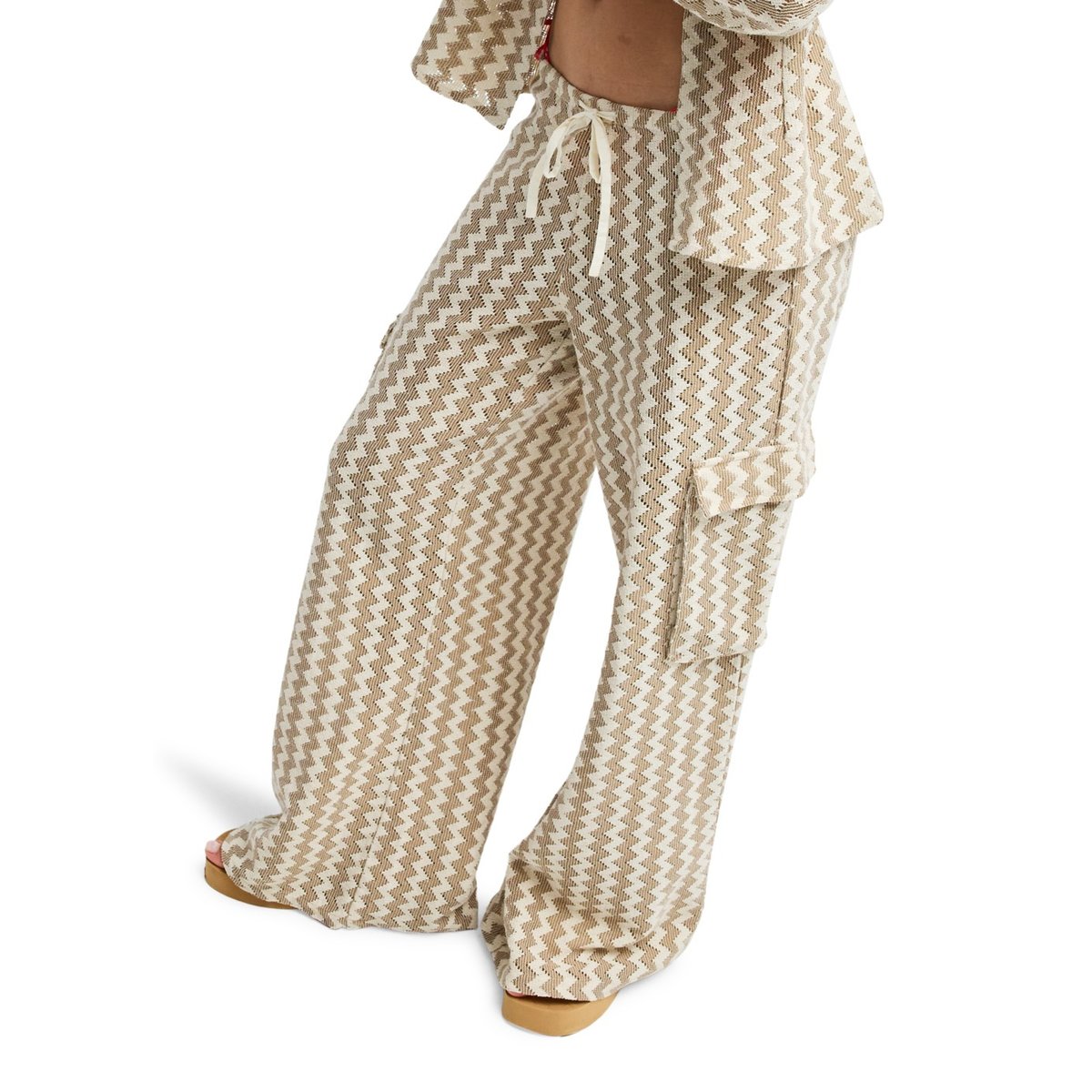 Pantalon taille élastique CHARM THE SNAKE. marron brownie, ROXY