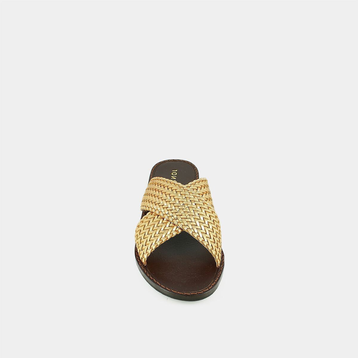 Mules plates en cuir Witch doré, JONAK