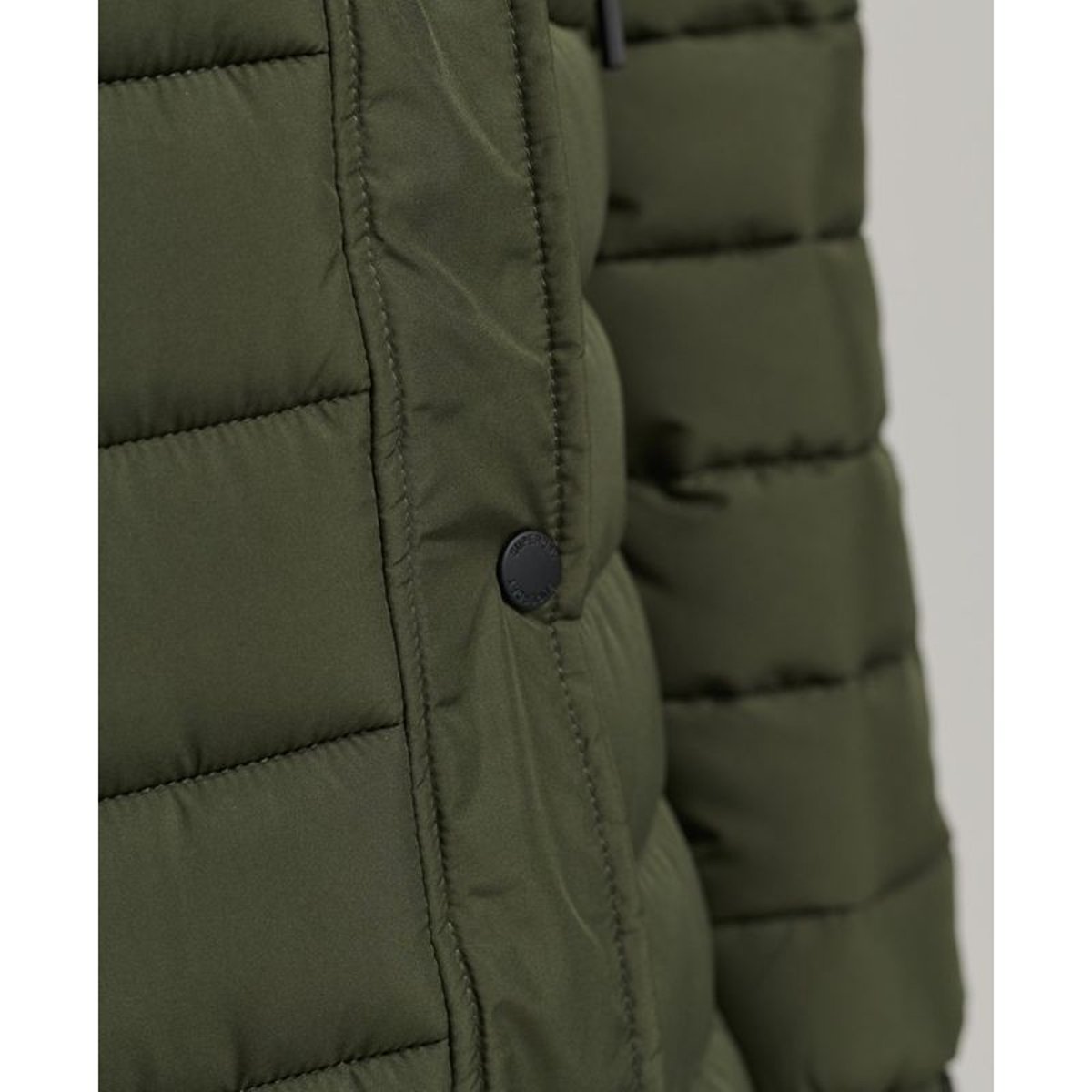 Manteau super long Fuji vert mousse foncé, SUPERDRY