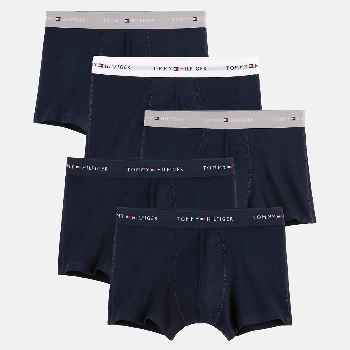 Lot de 5 boxers Signature marine + gris + blanc, TOMMY HILFIGER