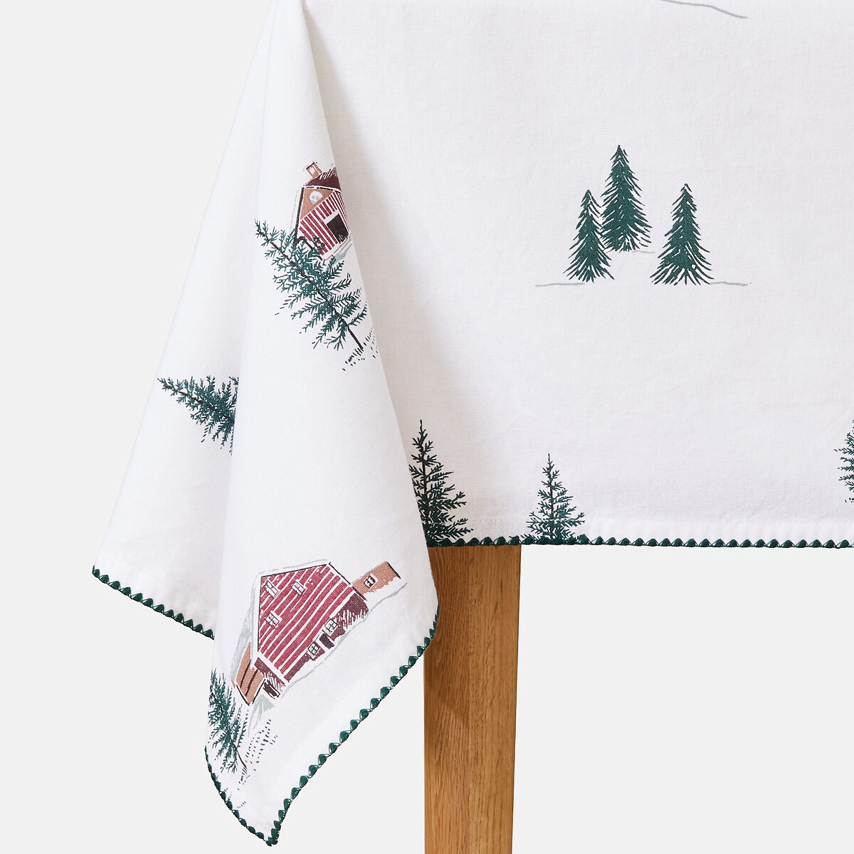 Nappe imprimée, en coton lavée, SNOW COUNTRY imprimé, LA REDOUTE INTERIEURS
