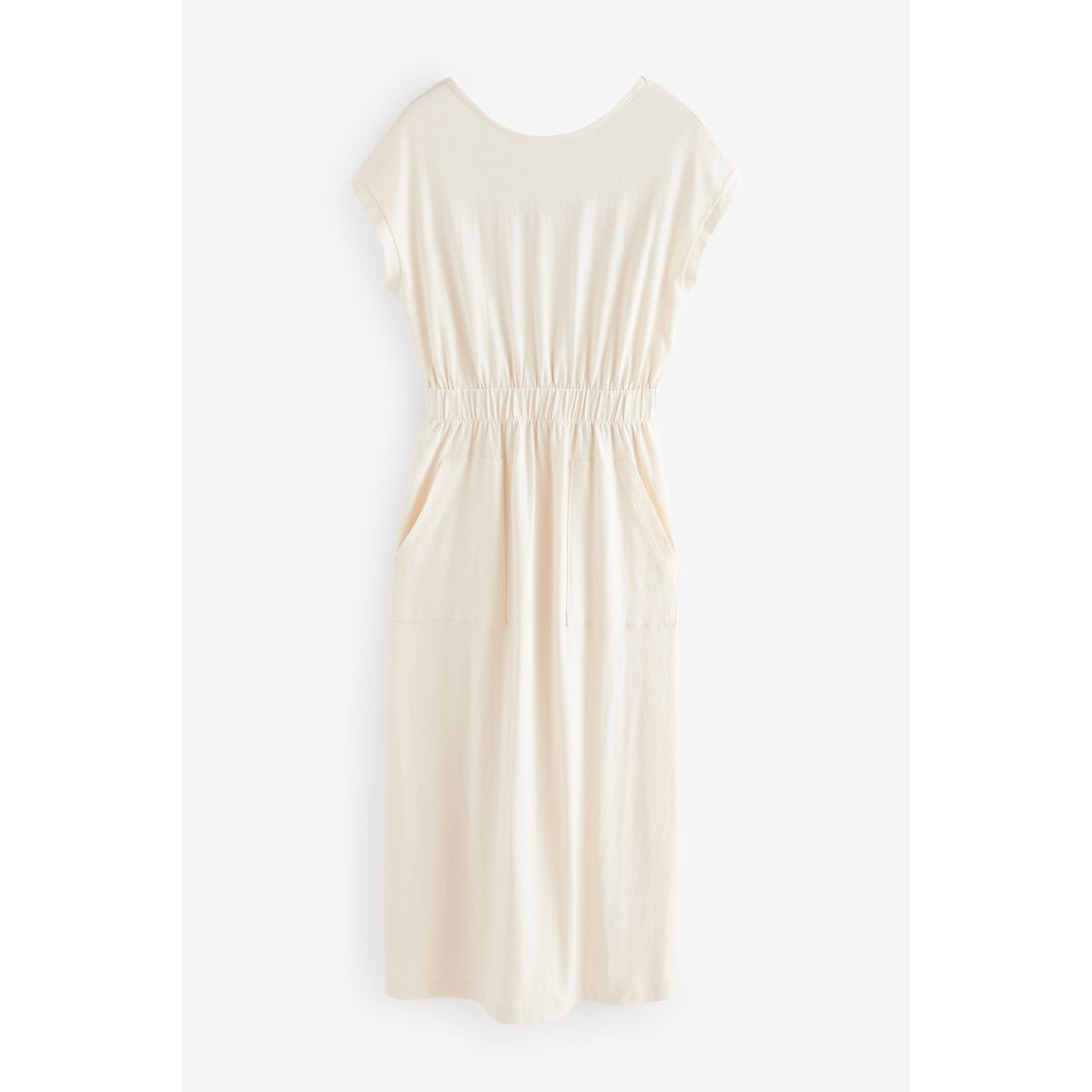 Robe t-shirt d’été mi-longue 100 % coton crème, NEXT