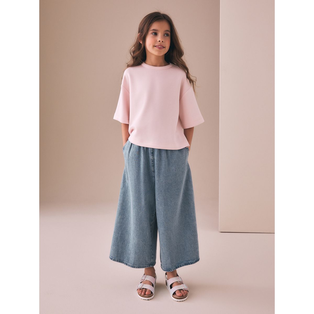 T-shirt droit oversize ultra-doux rose, NEXT