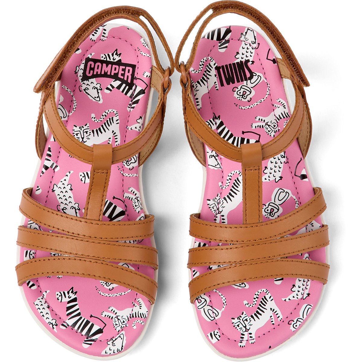 Sandales Right cuir marron, CAMPER