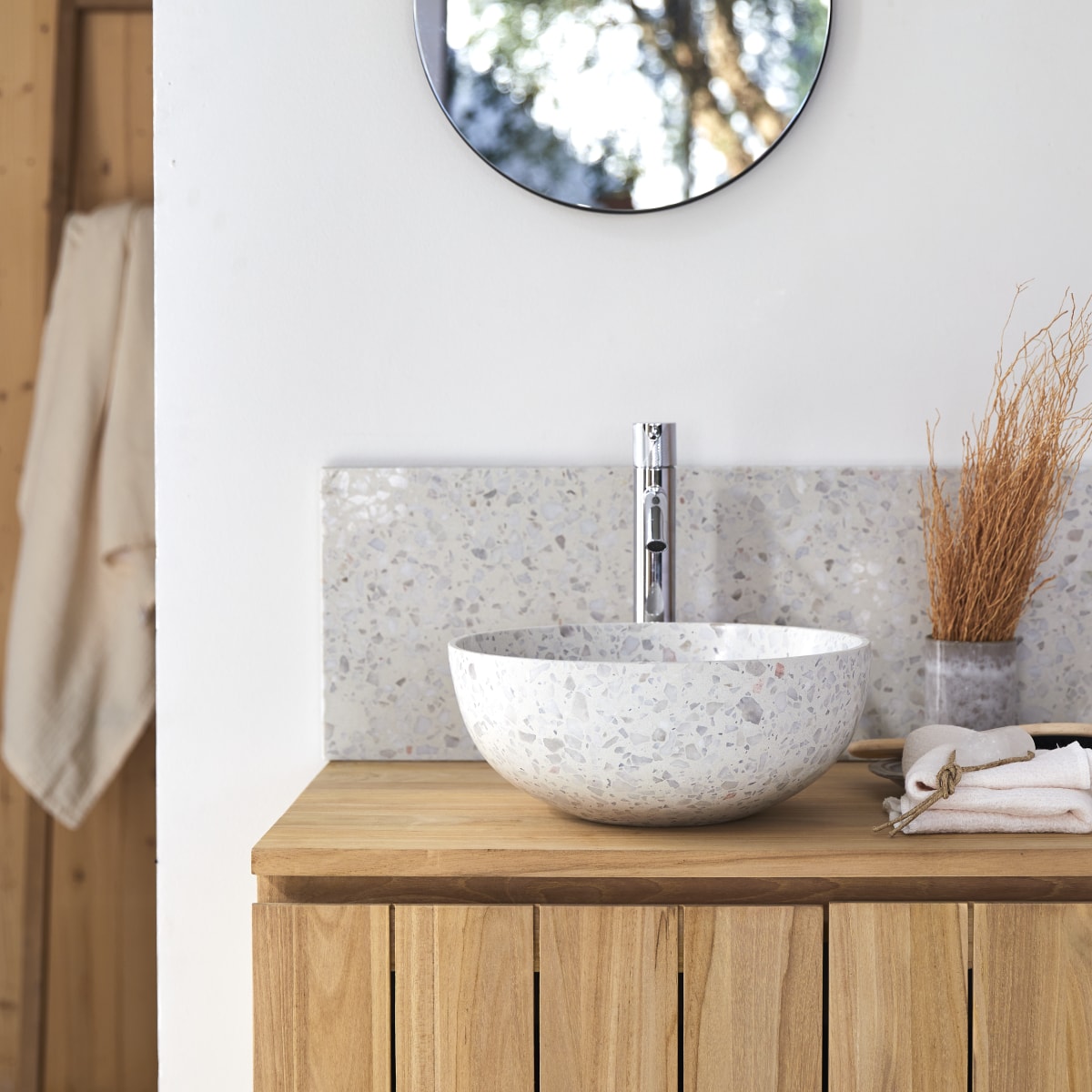 Vasque en Terrazzo premium, ELEA beige, TIKAMOON