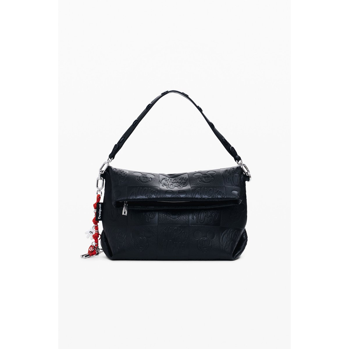 Sac à rabat effet cuir Mickey™ moyen noir, DESIGUAL