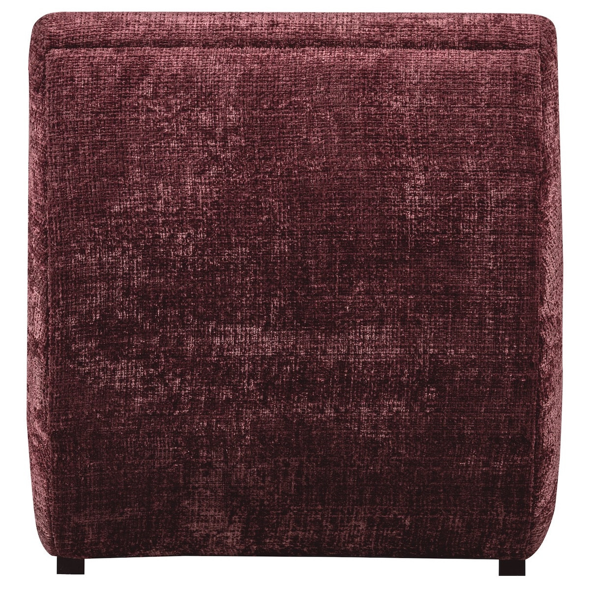 Fauteuil lounge en velours chenille - OBSERVE lie de vin, WOOOD