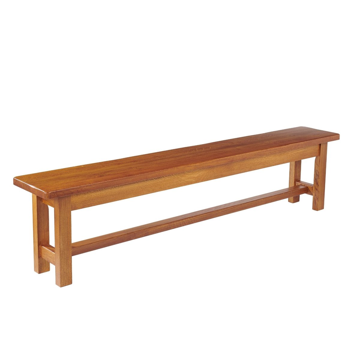 Banc de ferme 4 places en bois de chêne massif L195 - LA BRESSE chene moyen, HELLIN, DEPUIS 1862