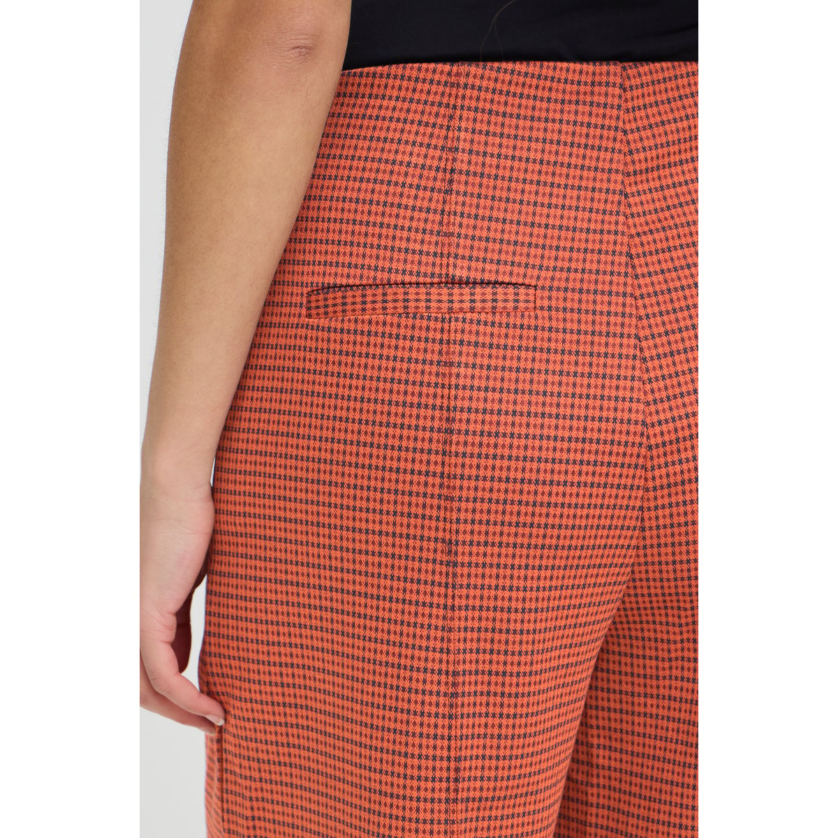 Pantalon à jambes larges, taille haute orange rooibos tea, ICHI