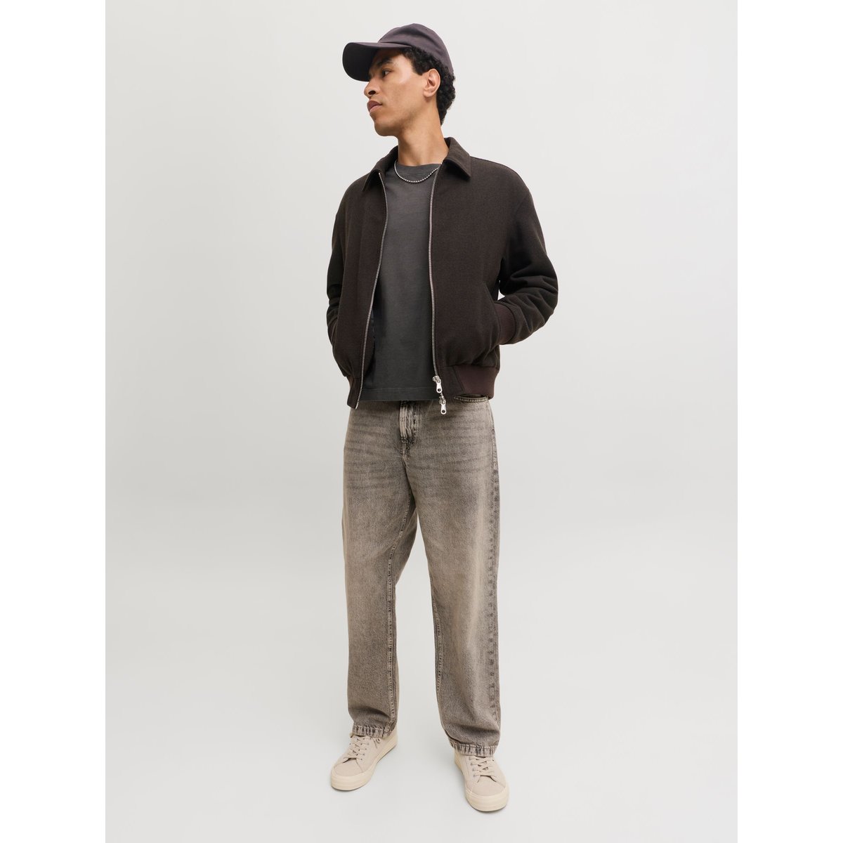 Jean À Coupe Ample noire - black denim 1, JACK & JONES