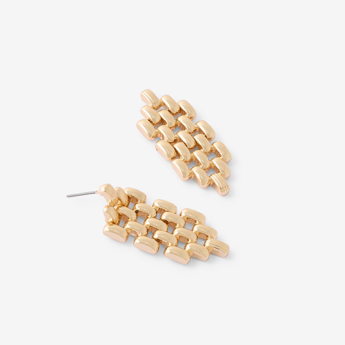 Boucles d'oreilles à maillons dorés doré, BALABOOSTE