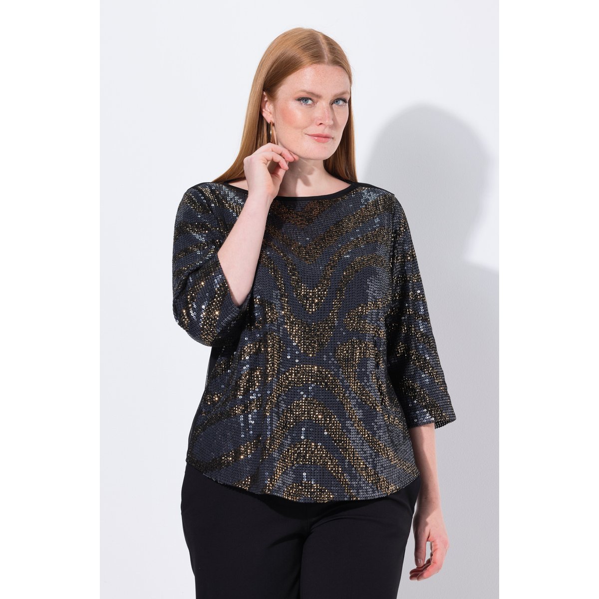 Blouse doublée noir, ULLA POPKEN