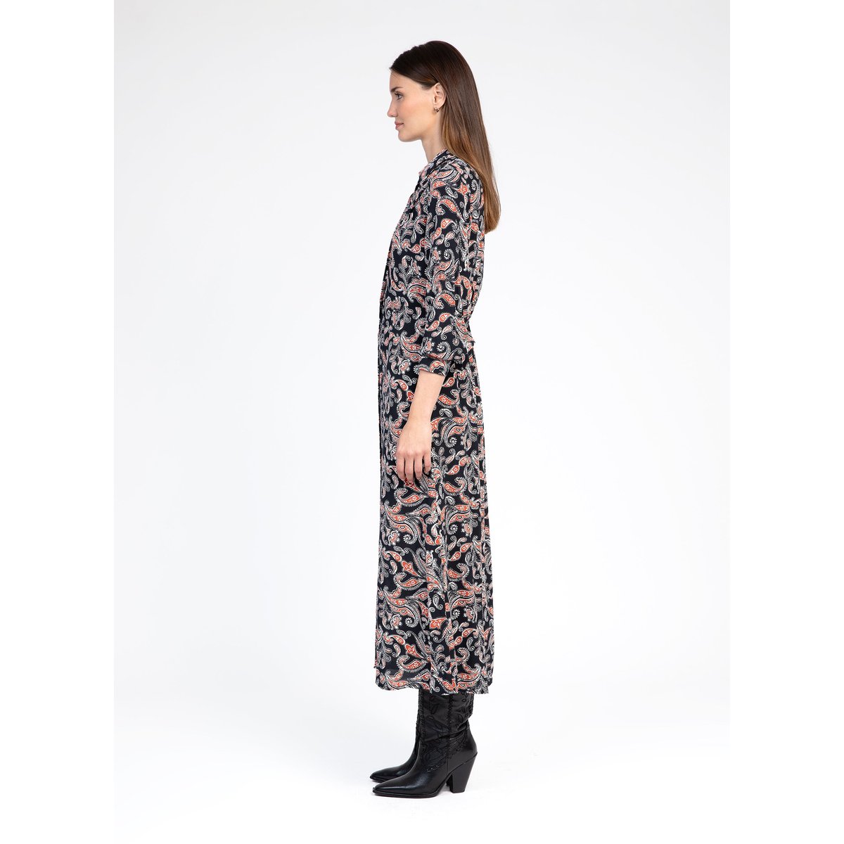Robe Longue MARIZEAU bandini noir, AN'GE