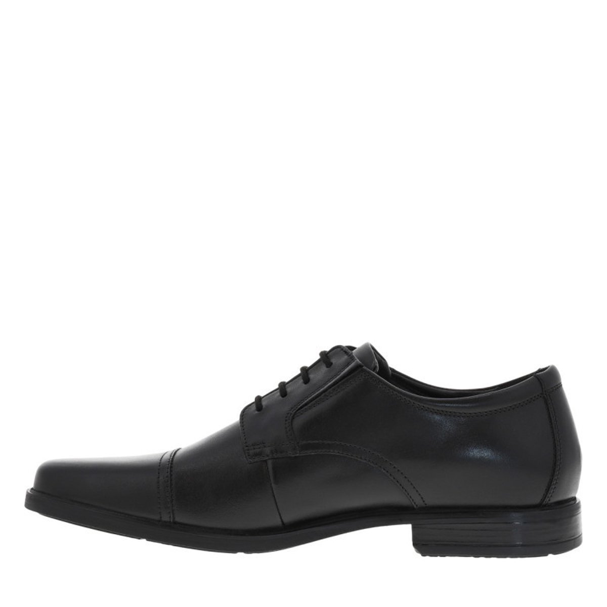 Chaussures richelieu en cuir Howard Cap noir, CLARKS