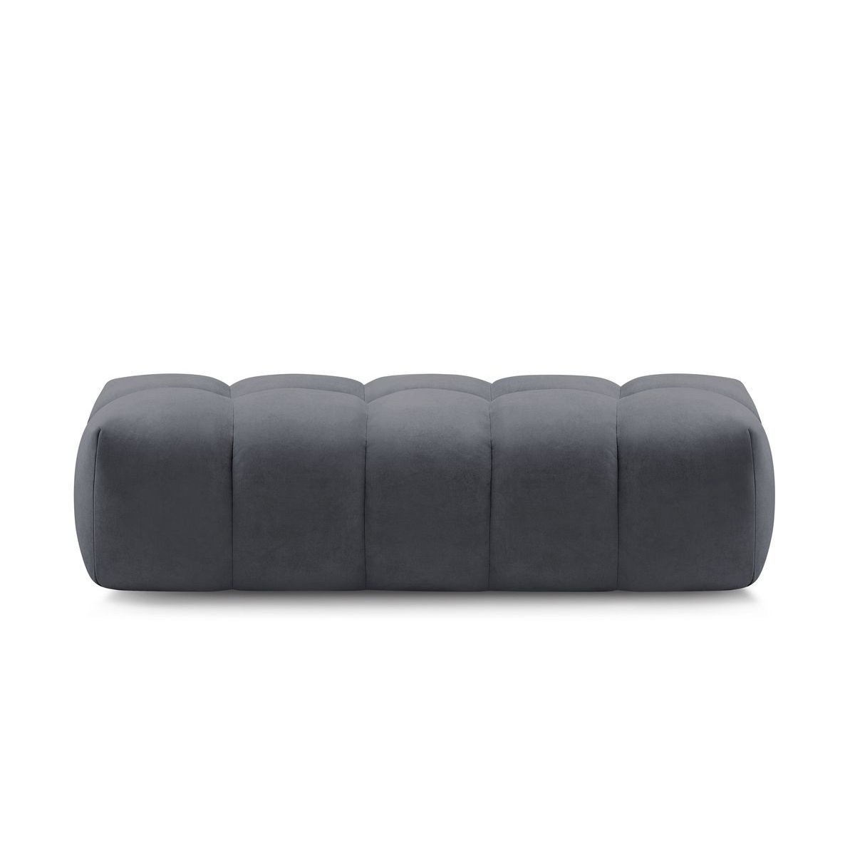Pouf velours, MONT-BLANC gris foncé, BOBOCHIC