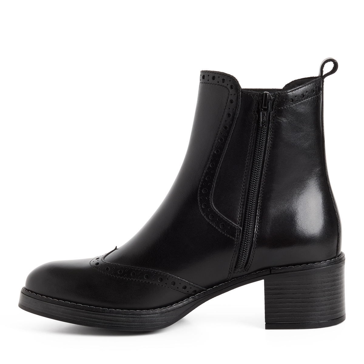 Bottine Chelsea en cuir noir cuir, TAMARIS