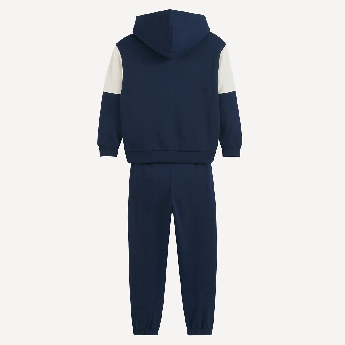Ensemble sweat + pantalon de jogging en molleton bleu marine, LA REDOUTE COLLECTIONS