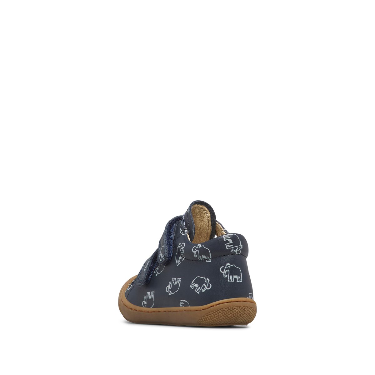 Chaussures premiers pas en cuir COCOON VL marine-marron, NATURINO