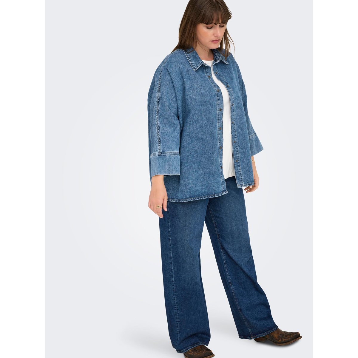 Chemise En Denim medium blue denim, ONLY CARMAKOMA