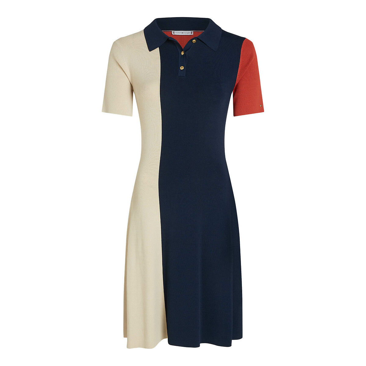 Robe-polo mi-longue, multicolore, manches courtes marine, TOMMY HILFIGER