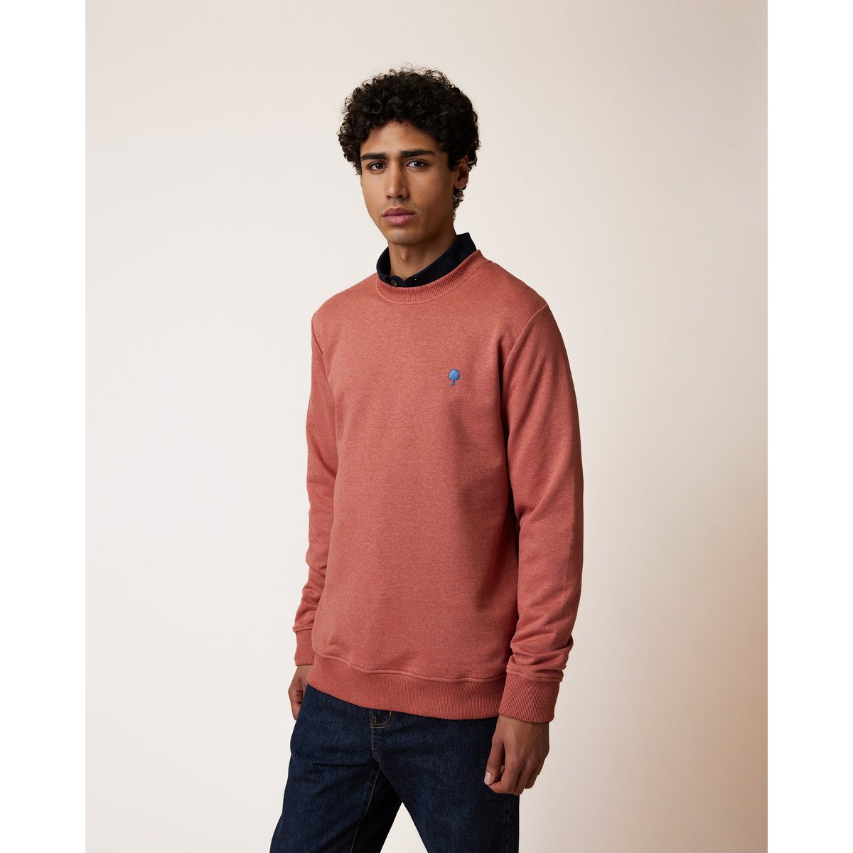 Sweat en molleton rouge brique, FAGUO
