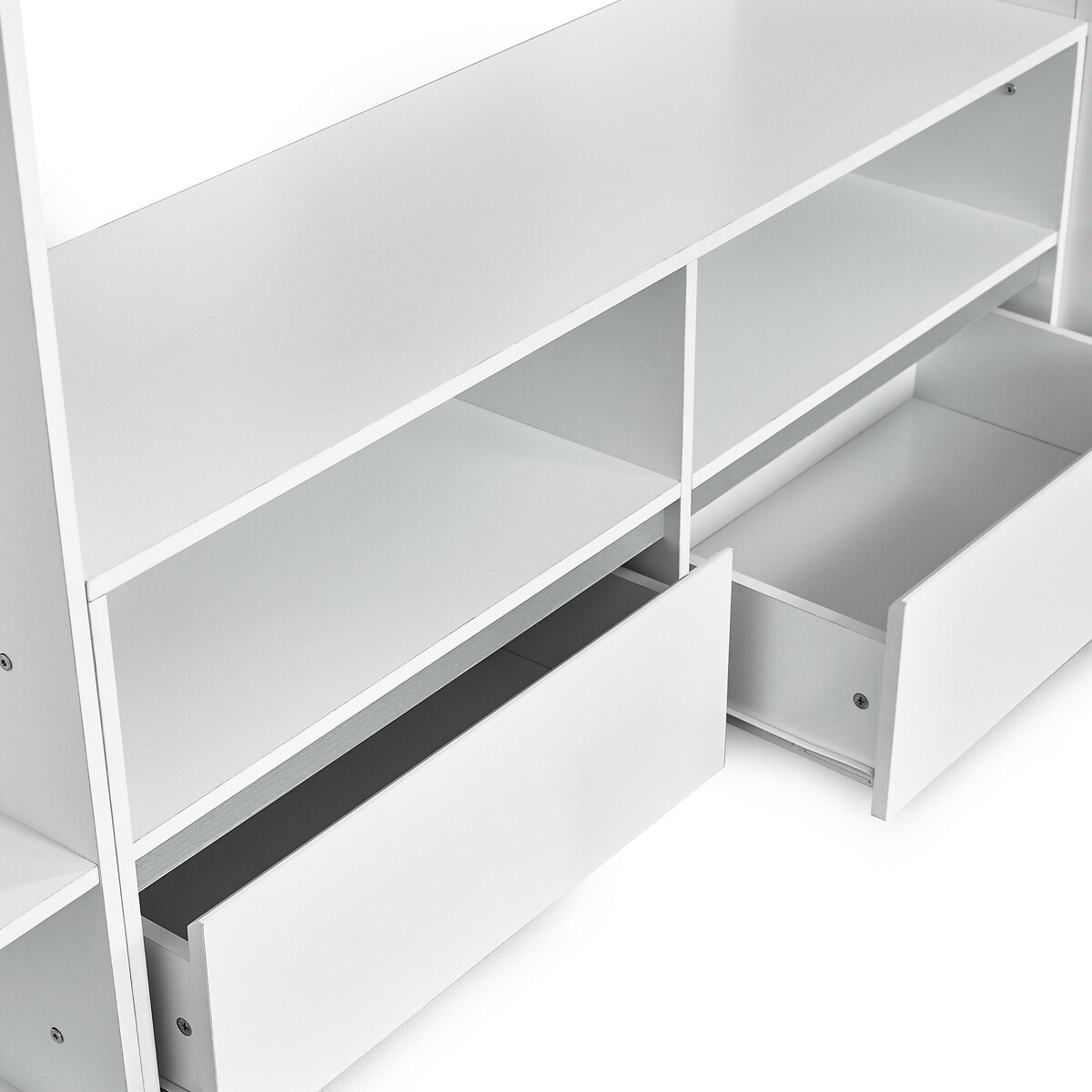 Raya Wood Highsleeper TV Bed white/silver-coloured, SO'HOME